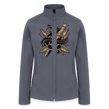 Snake and Sword - Women’s Soft Shell Jacket - gray - Front