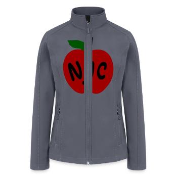 Apple NYC - Women’s Soft Shell Jacket - gray - Front