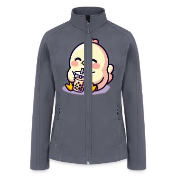 Chick Loves Bubble Tea - Women’s Soft Shell Jacket - gray - Front