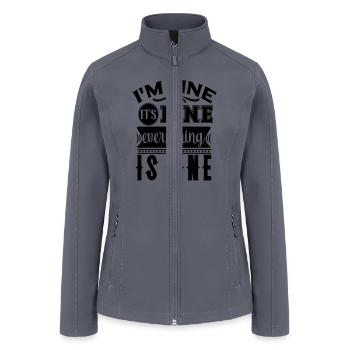 I am fine. - Women’s Soft Shell Jacket - gray - Front