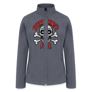 Everything's Fine Skull and Crossbones - Women’s Soft Shell Jacket - gray - Front