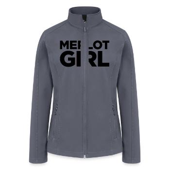 Merlot Girl Fitted - Women’s Soft Shell Jacket - gray - Front