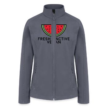 Active Vegan - Vegan Apparel - Women’s Soft Shell Jacket - gray - Front