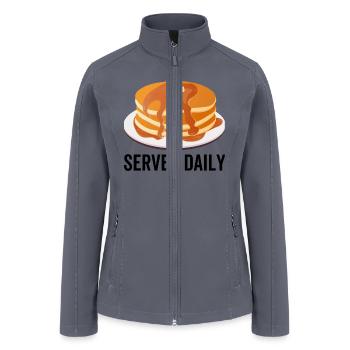 Pancakes Served Daily - Women’s Soft Shell Jacket - gray - Front