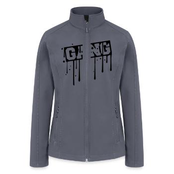 Gang Graffiti Stamp Logo - Women’s Soft Shell Jacket - gray - Front