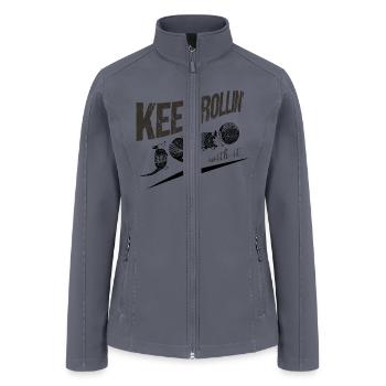 Keep Rollin' With It Armadillo Lover Cowboy - Women’s Soft Shell Jacket - gray - Front