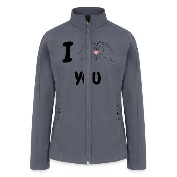 I love you - Women’s Soft Shell Jacket - gray - Front