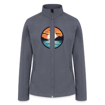 Beach Sunset - Women’s Soft Shell Jacket - gray - Front