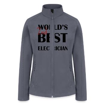 WORLD S 2ND BEST ELECTRICIAN - Women’s Soft Shell Jacket - gray - Front