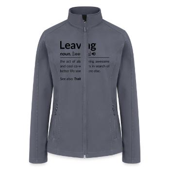 Going away Gift for Coworker - Women’s Soft Shell Jacket - gray - Front