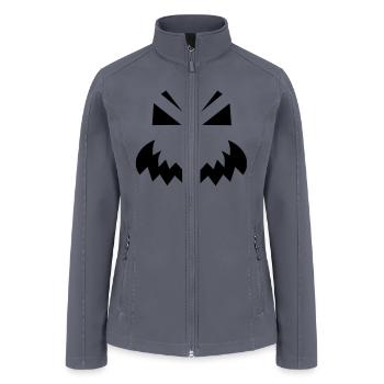 Pumpkin face - Women’s Soft Shell Jacket - gray - Front