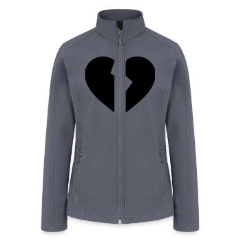Broken heart icon - Women’s Soft Shell Jacket - gray - Front