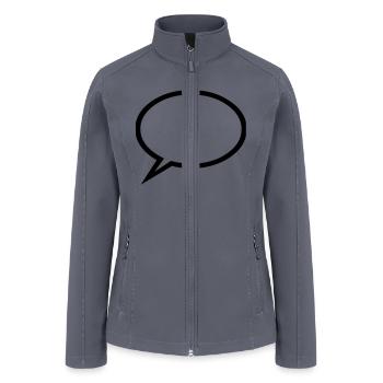 Speech bubble - Text - Women’s Soft Shell Jacket - gray - Front