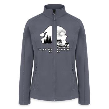 Santa Claus Funny Christmas, santa camouflage - Women’s Soft Shell Jacket - gray - Front