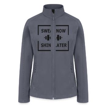 Motivational quote for athletes. - Women’s Soft Shell Jacket - gray - Front
