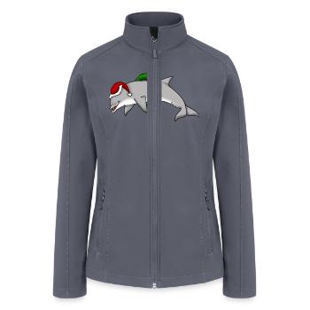Christmas Dolphin - Women’s Soft Shell Jacket - gray - Front