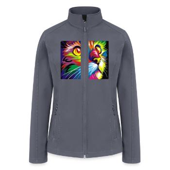 Kitty hello - Women’s Soft Shell Jacket - gray - Front