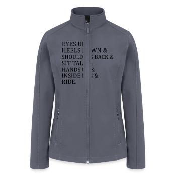 Equestrian Horseback Riding Checklist - Women’s Soft Shell Jacket - gray - Front