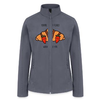 You’re never flaky when I need you. - Women’s Soft Shell Jacket - gray - Front