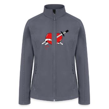I loathe you funny love - Women’s Soft Shell Jacket - gray - Front