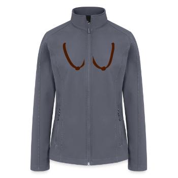 tits boobs booby - Women’s Soft Shell Jacket - gray - Front