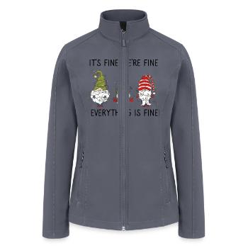 It's Fine We're Fine Everything Is Fine Gnome 6th - Women’s Soft Shell Jacket - gray - Front