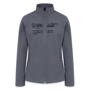 Wanderlust Definition - Women’s Soft Shell Jacket - gray - Front
