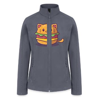 Cute Cat Burger - Women’s Soft Shell Jacket - gray - Front
