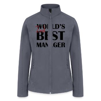 WORLD S 2ND BEST MANAGER - Women’s Soft Shell Jacket - gray - Front