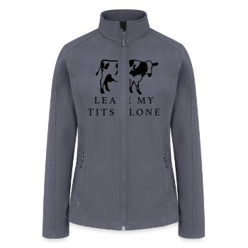 Leave My Tits Alone - Women’s Soft Shell Jacket - gray - Front