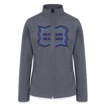 no pressure no diamonds - Motivational quotes - Women’s Soft Shell Jacket - gray - Front
