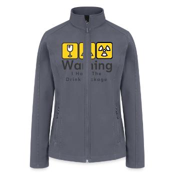 Warning I Have the Drink Package - Women’s Soft Shell Jacket - gray - Front