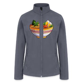 Japanses Ramen Noodles Bowl Ramen Bowl Restaurant - Women’s Soft Shell Jacket - gray - Front