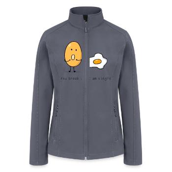 You Break Up I Am Single - Women’s Soft Shell Jacket - gray - Front