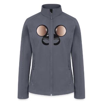 mysterious mouse mask with big mouse ears - Women’s Soft Shell Jacket - gray - Front