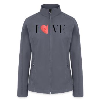 Heart Lovemom - Women’s Soft Shell Jacket - gray - Front