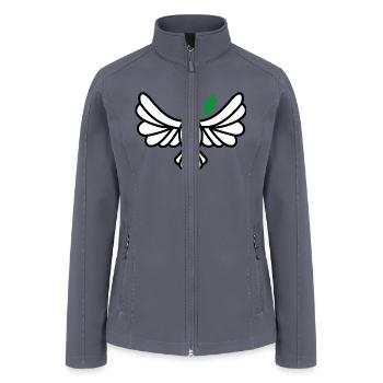 White dove green branch - Women’s Soft Shell Jacket - gray - Front