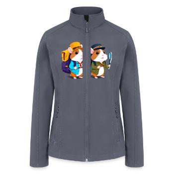 Adventurous Guinea Pigs - Women’s Soft Shell Jacket - gray - Front