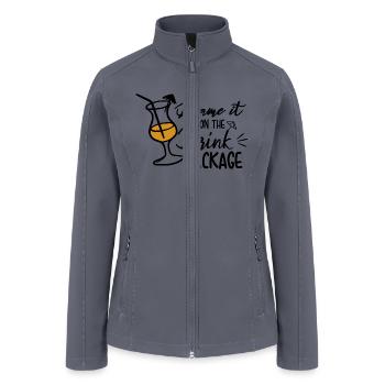 Blame it on the Drink Package , Family Vacation - Women’s Soft Shell Jacket - gray - Front