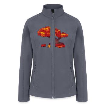 Autumn Bonsai Kitten Cats - Women’s Soft Shell Jacket - gray - Front