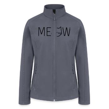Meow Cat Face - Women’s Soft Shell Jacket - gray - Front