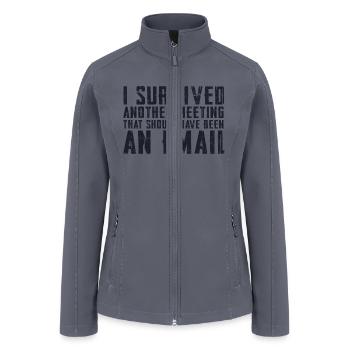 Funny saying for office, job & work - Women’s Soft Shell Jacket - gray - Front