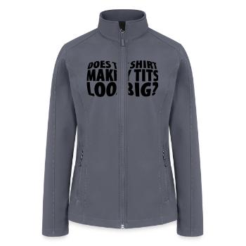 Big Tits Funny - Women’s Soft Shell Jacket - gray - Front