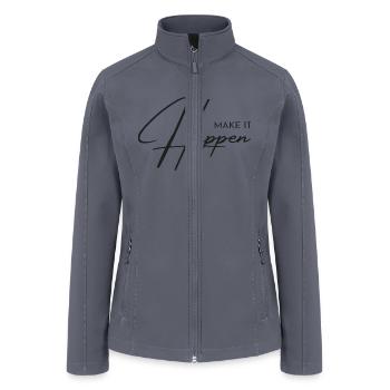 make it happen - Women’s Soft Shell Jacket - gray - Front