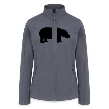 Hippo - Women’s Soft Shell Jacket - gray - Front