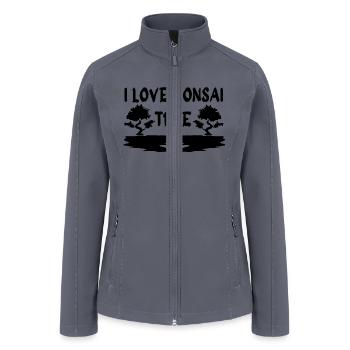 i love bonsai tree - Women’s Soft Shell Jacket - gray - Front