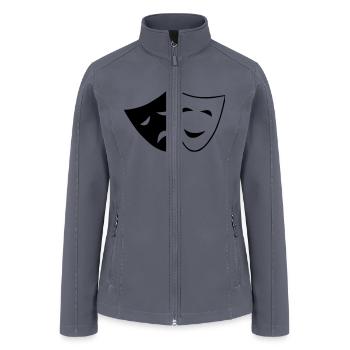 Drama Masks - Women’s Soft Shell Jacket - gray - Front