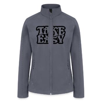funny ,take it easy - Women’s Soft Shell Jacket - gray - Front