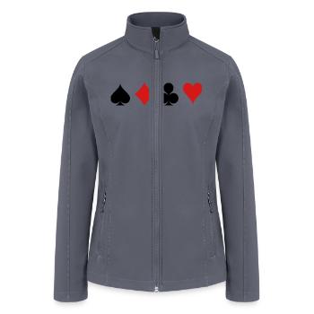 Card Game - Playind Card - Women’s Soft Shell Jacket - gray - Front