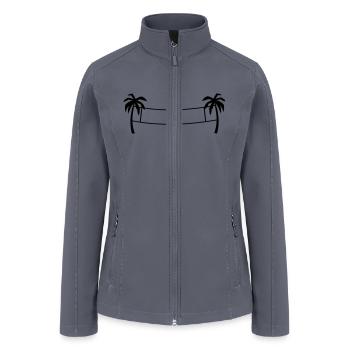 Beach volleyball,volleyball,beach,beach net, sun - Women’s Soft Shell Jacket - gray - Front